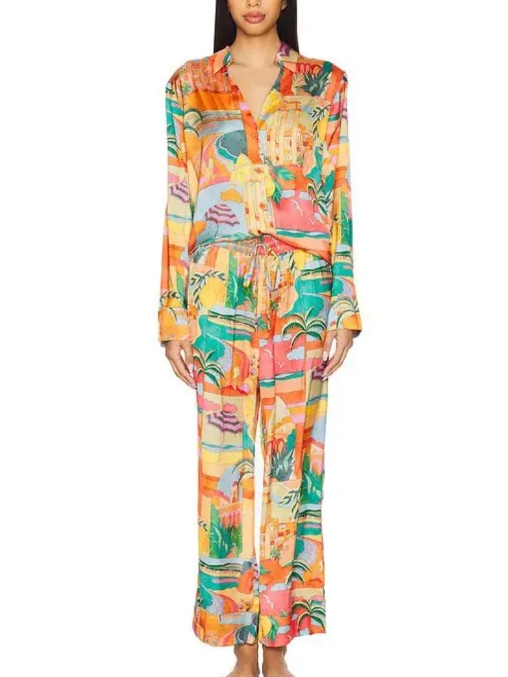 SHOW ME YOUR MUMU early night pajama set in postcards from italia